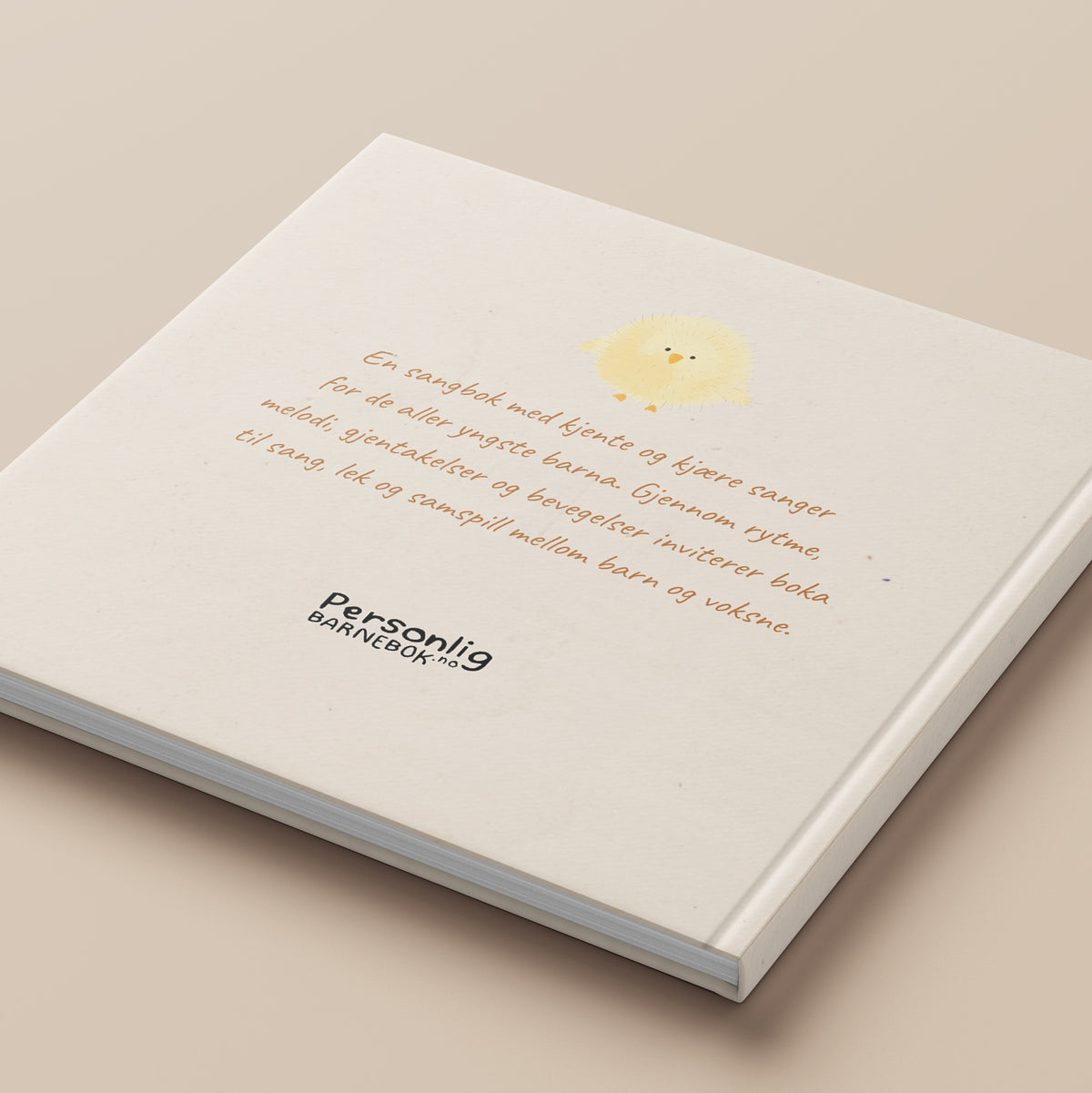Personlig sangbok med barnets navn