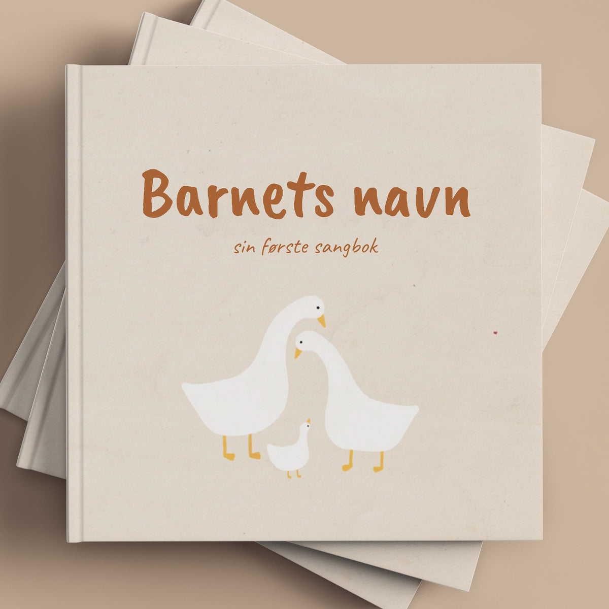 Personlig sangbok med barnets navn